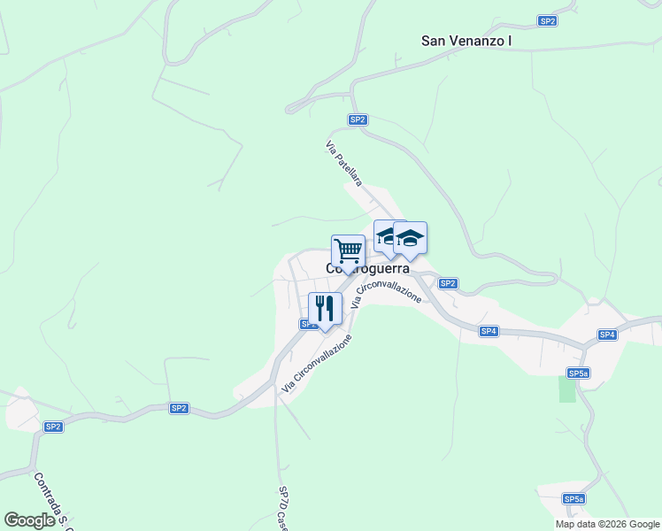 map of restaurants, bars, coffee shops, grocery stores, and more near 19 Via G.D' Annunzio in Controguerra