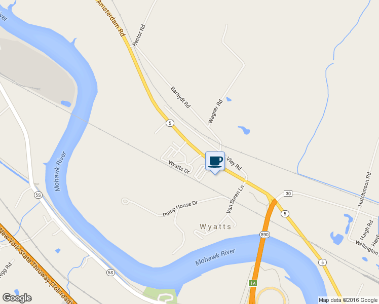 map of restaurants, bars, coffee shops, grocery stores, and more near 2989 Amsterdam Road in Schenectady