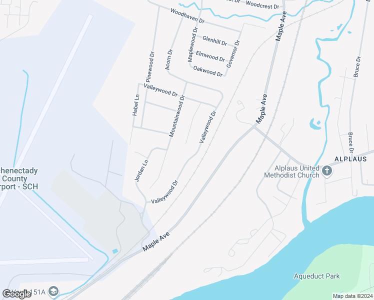 map of restaurants, bars, coffee shops, grocery stores, and more near 50 Valleywood Drive in Schenectady