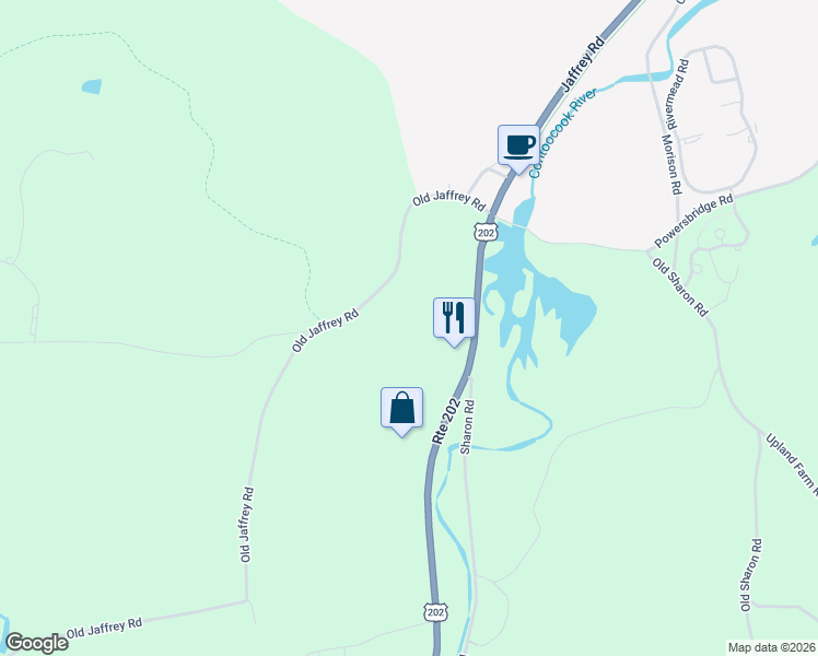 map of restaurants, bars, coffee shops, grocery stores, and more near 76 Old Jaffrey Road in Peterborough