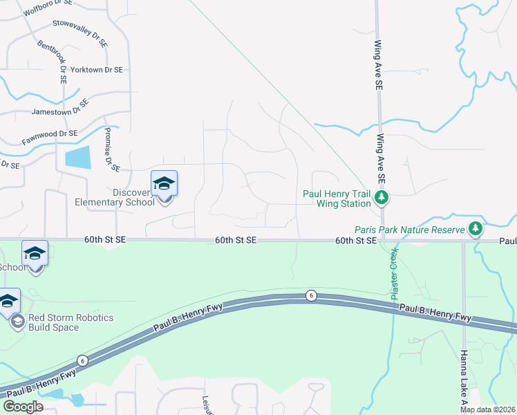 map of restaurants, bars, coffee shops, grocery stores, and more near 2709 Plover Drive Southeast in Kentwood