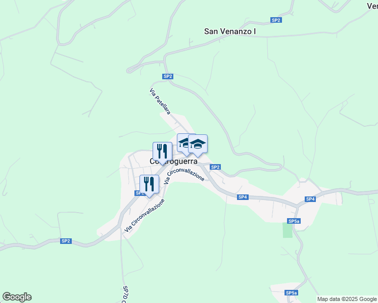 map of restaurants, bars, coffee shops, grocery stores, and more near 3 Strada Provinciale 2 in Controguerra