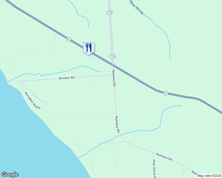 map of restaurants, bars, coffee shops, grocery stores, and more near 2500 Nunnery Road in Skaneateles