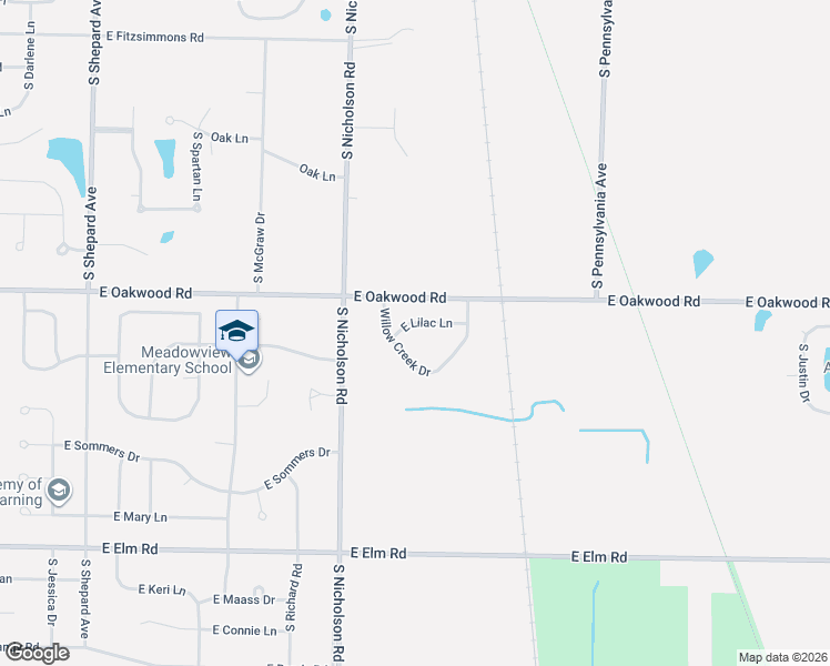 map of restaurants, bars, coffee shops, grocery stores, and more near 1815 East Lilac Lane in Oak Creek