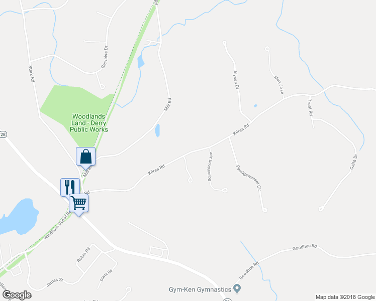 map of restaurants, bars, coffee shops, grocery stores, and more near 38 Kilrea Road in Derry