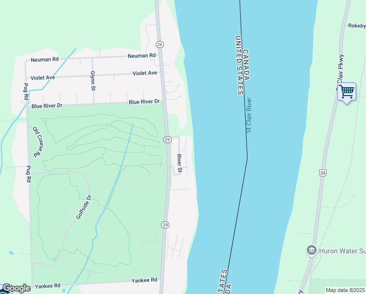 map of restaurants, bars, coffee shops, grocery stores, and more near 1337 North River Road in Saint Clair