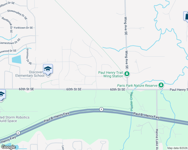 map of restaurants, bars, coffee shops, grocery stores, and more near 2769 Plover Drive Southeast in Kentwood