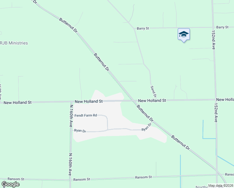 map of restaurants, bars, coffee shops, grocery stores, and more near 15787 New Holland Street in Holland