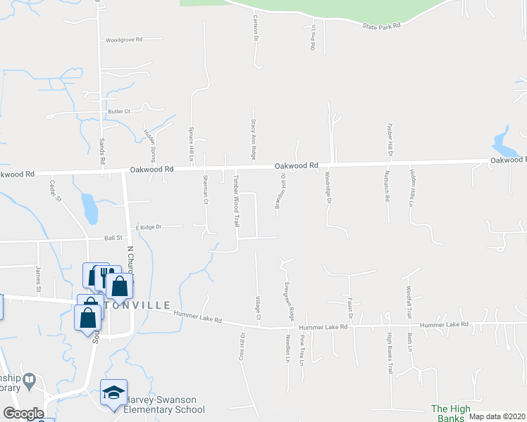 map of restaurants, bars, coffee shops, grocery stores, and more near 380 Arbor Pine Drive in Brandon Township