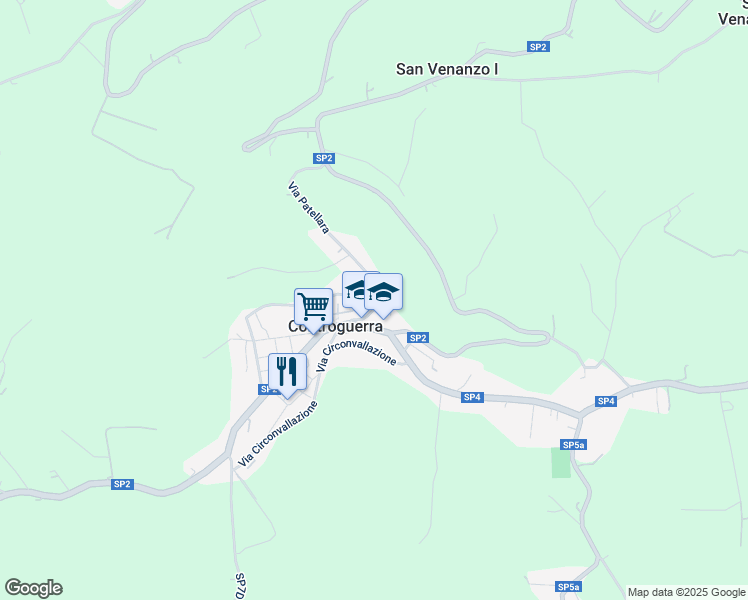 map of restaurants, bars, coffee shops, grocery stores, and more near 3 SP2 in Controguerra