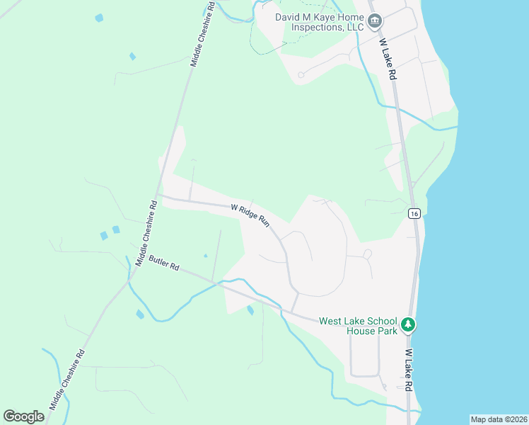map of restaurants, bars, coffee shops, grocery stores, and more near 5030 West Ridge Run in Canandaigua