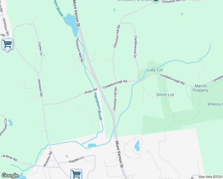 map of restaurants, bars, coffee shops, grocery stores, and more near 74 Lyndeborough Road in Amherst