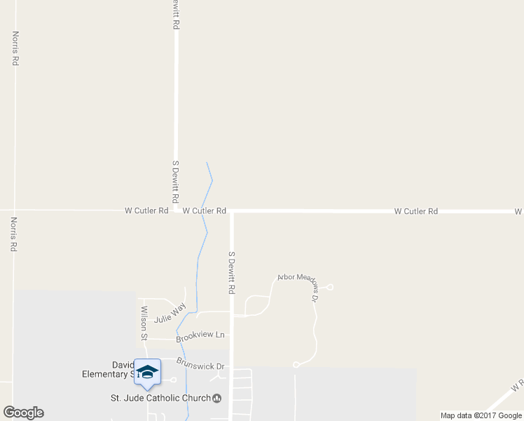 map of restaurants, bars, coffee shops, grocery stores, and more near 2063 West Cutler Road in DeWitt