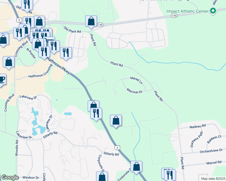 map of restaurants, bars, coffee shops, grocery stores, and more near 30 Idared Lane in Saratoga County