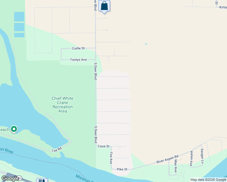 map of restaurants, bars, coffee shops, grocery stores, and more near 111 Rainbow Street in Yankton