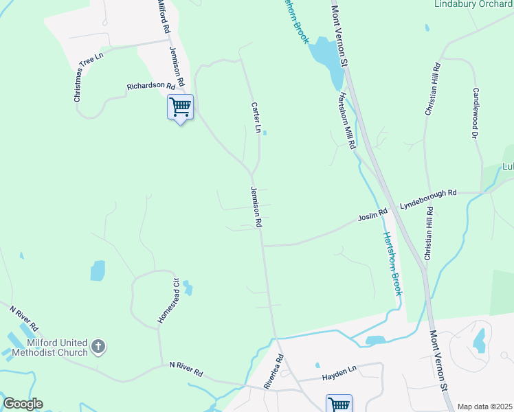 map of restaurants, bars, coffee shops, grocery stores, and more near 163 Jennison Road in Milford