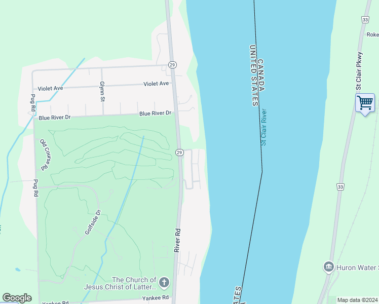 map of restaurants, bars, coffee shops, grocery stores, and more near 1337 North River Road in Saint Clair