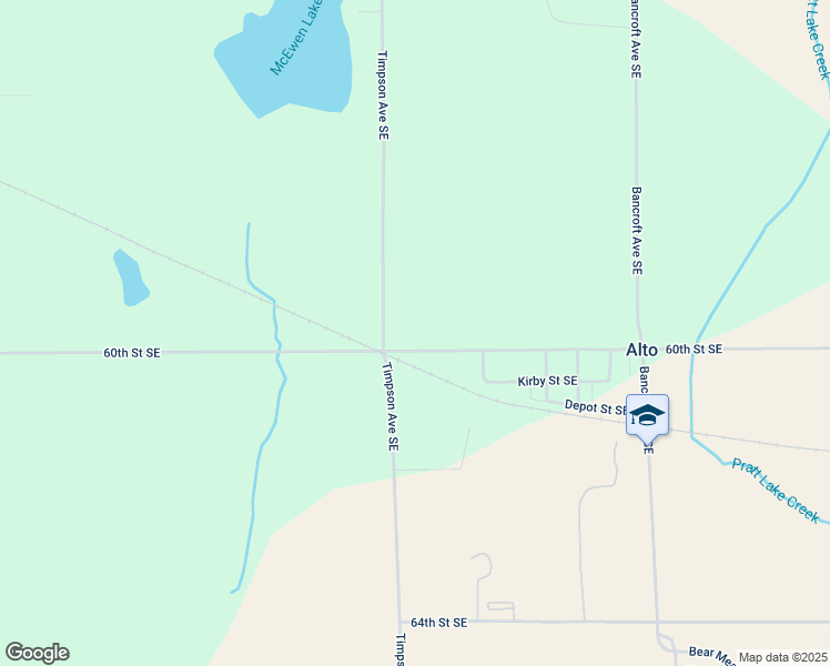 map of restaurants, bars, coffee shops, grocery stores, and more near 11293 60th Street Southeast in Alto