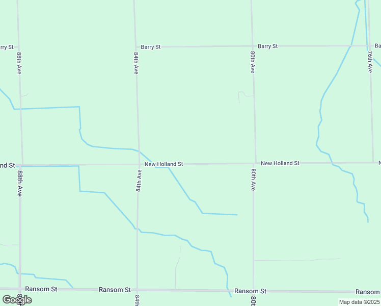 map of restaurants, bars, coffee shops, grocery stores, and more near 8211 New Holland Street in Zeeland