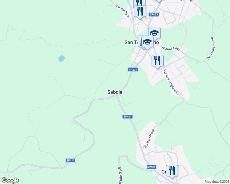 map of restaurants, bars, coffee shops, grocery stores, and more near in Sabola