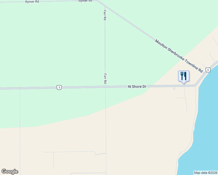 map of restaurants, bars, coffee shops, grocery stores, and more near 2304 North Shore Drive in Lowbanks