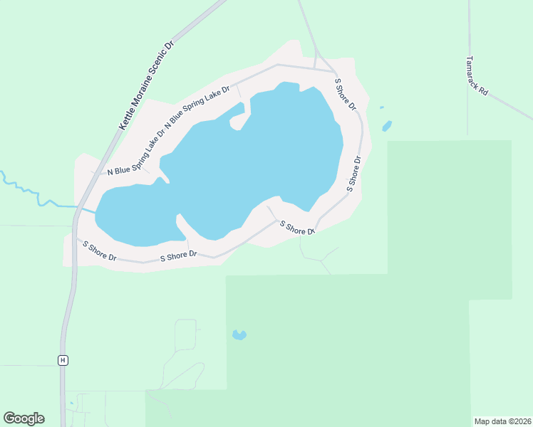 map of restaurants, bars, coffee shops, grocery stores, and more near W1296 South Shore Drive in Palmyra