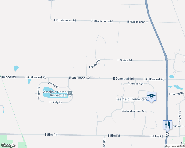 map of restaurants, bars, coffee shops, grocery stores, and more near 10240 12th Avenue in Oak Creek