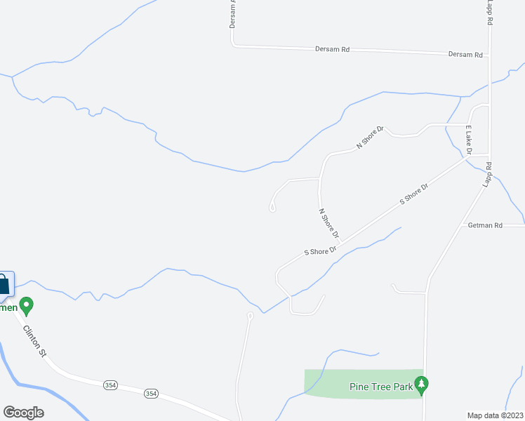 map of restaurants, bars, coffee shops, grocery stores, and more near 106 North Shore Drive in Alden