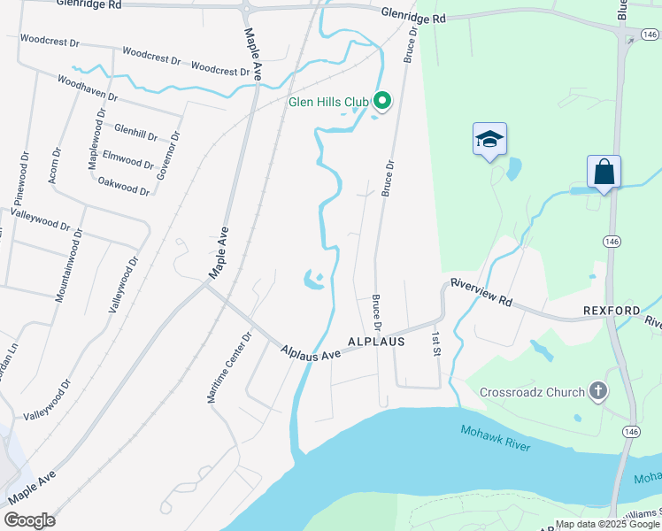 map of restaurants, bars, coffee shops, grocery stores, and more near in Schenectady