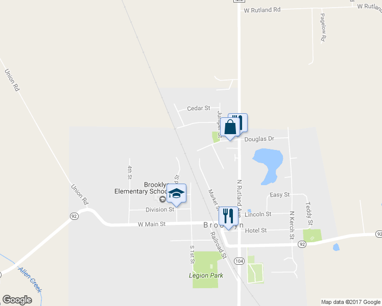 map of restaurants, bars, coffee shops, grocery stores, and more near 101 Douglas Drive in Brooklyn