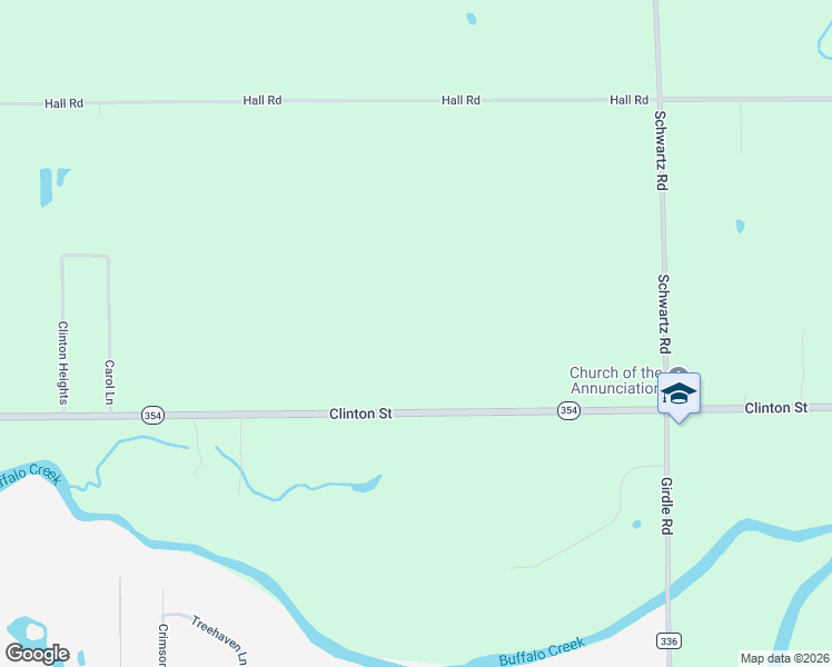 map of restaurants, bars, coffee shops, grocery stores, and more near 7281 Clinton St in Elma