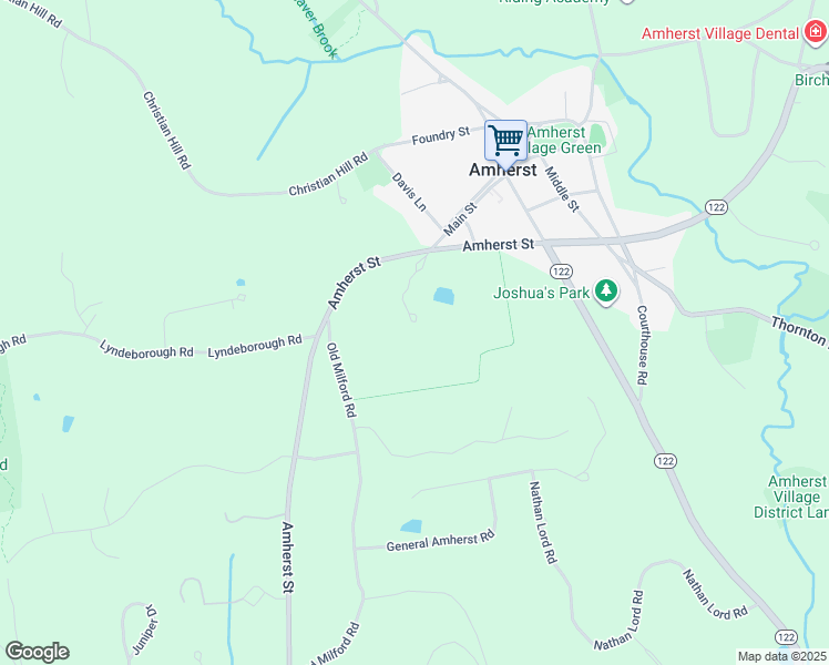 map of restaurants, bars, coffee shops, grocery stores, and more near 13 Atherton Lane in Amherst