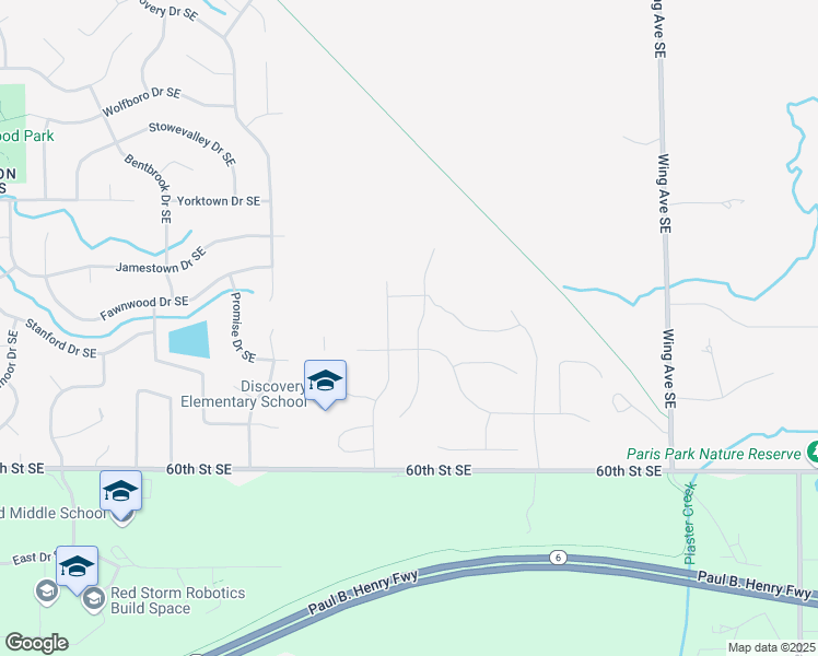 map of restaurants, bars, coffee shops, grocery stores, and more near 5819 Kiverton Ridge Drive Southeast in Kentwood