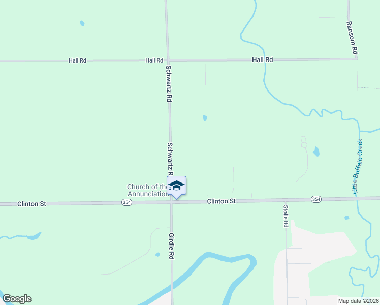 map of restaurants, bars, coffee shops, grocery stores, and more near 41 Schwartz Road in Erie County