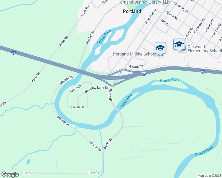 map of restaurants, bars, coffee shops, grocery stores, and more near 234 Meadow Lane Drive in Portland