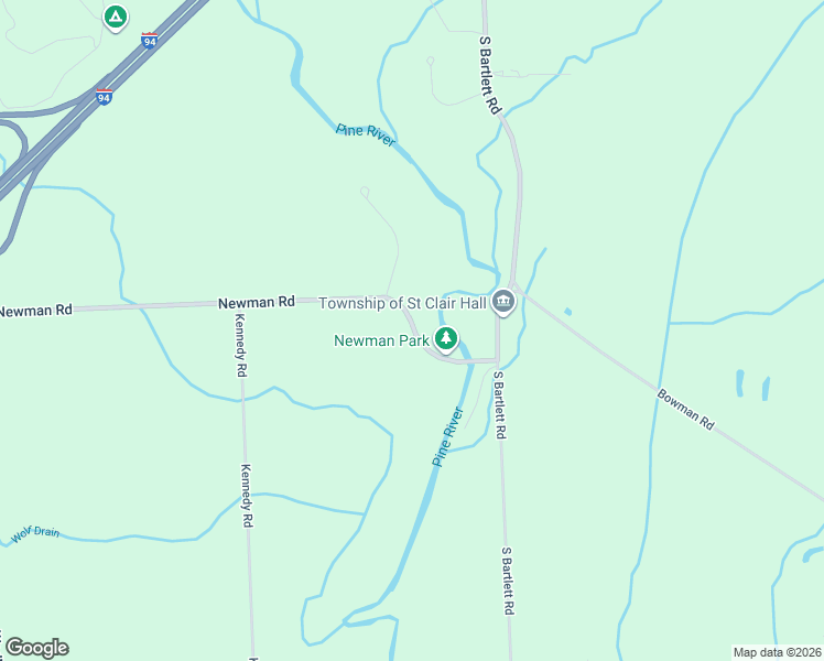 map of restaurants, bars, coffee shops, grocery stores, and more near 5541 Newman Road in Saint Clair