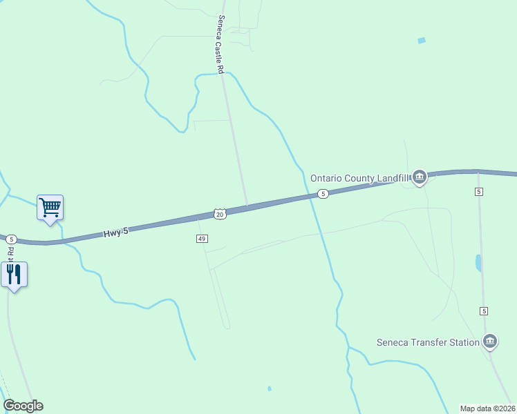map of restaurants, bars, coffee shops, grocery stores, and more near 2051 New York 5 in Stanley