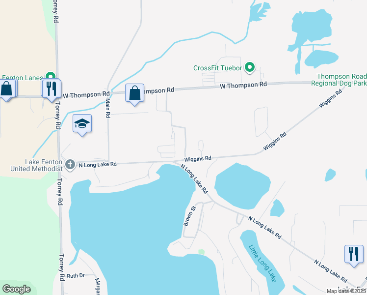map of restaurants, bars, coffee shops, grocery stores, and more near 11433 Harbor Cove in Fenton