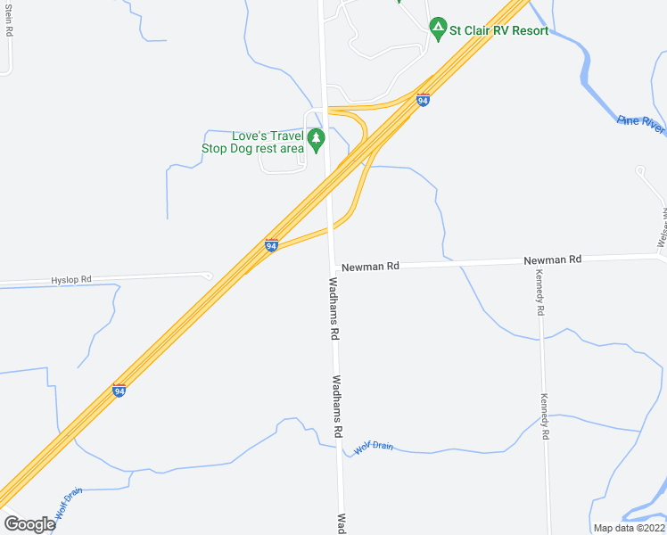 map of restaurants, bars, coffee shops, grocery stores, and more near 5964 Newman Road in Saint Clair