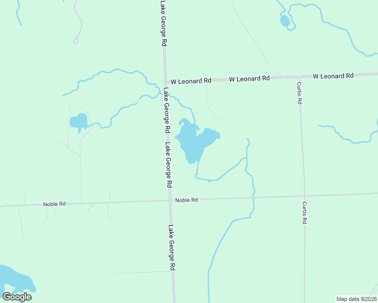 map of restaurants, bars, coffee shops, grocery stores, and more near 4150 Lake George Rd in Leonard