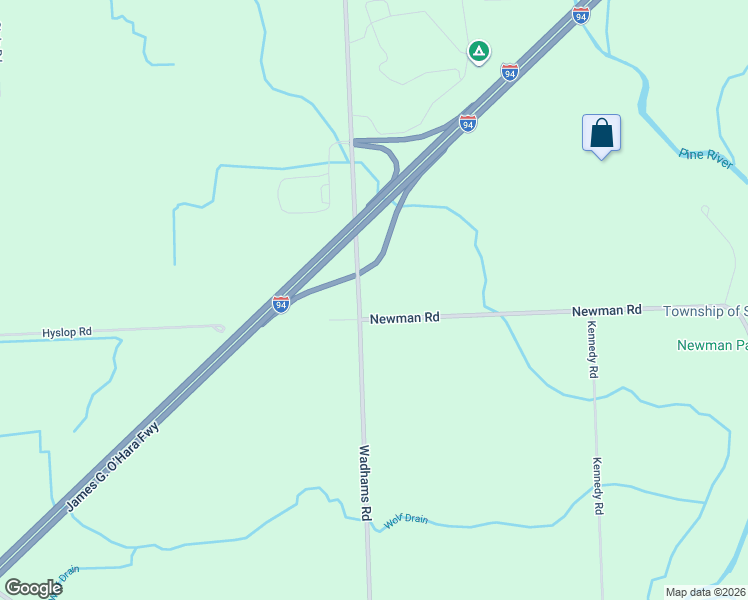 map of restaurants, bars, coffee shops, grocery stores, and more near 1475 Wadhams Road in Saint Clair