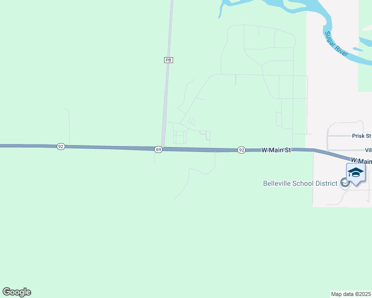 map of restaurants, bars, coffee shops, grocery stores, and more near 7250 Wisconsin 69 in Belleville