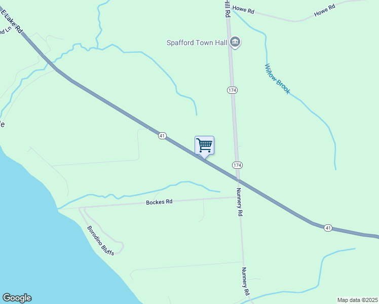 map of restaurants, bars, coffee shops, grocery stores, and more near East Lake Road in Skaneateles