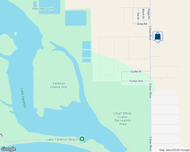 map of restaurants, bars, coffee shops, grocery stores, and more near 399 Lilly Lane in Yankton
