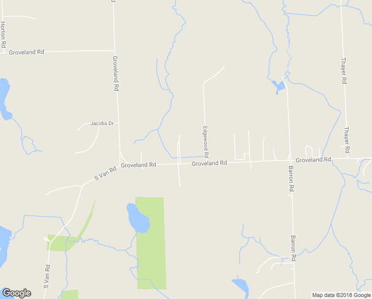 map of restaurants, bars, coffee shops, grocery stores, and more near 5100 Groveland Road in Oakland County