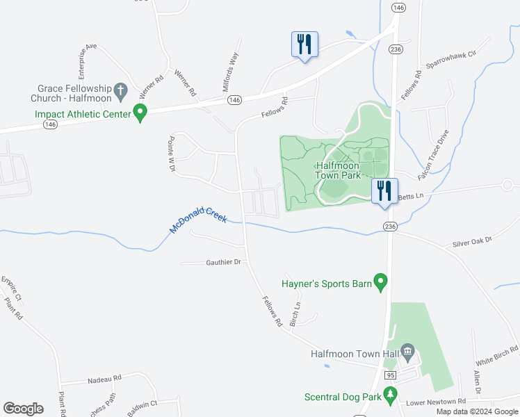 map of restaurants, bars, coffee shops, grocery stores, and more near 4 Keepsake Lane in Saratoga County