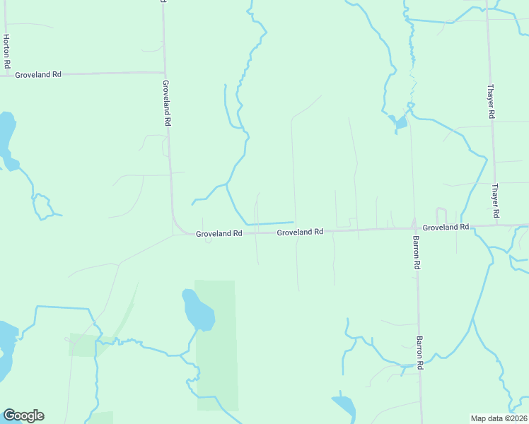 map of restaurants, bars, coffee shops, grocery stores, and more near 5100 Groveland Road in Oakland County