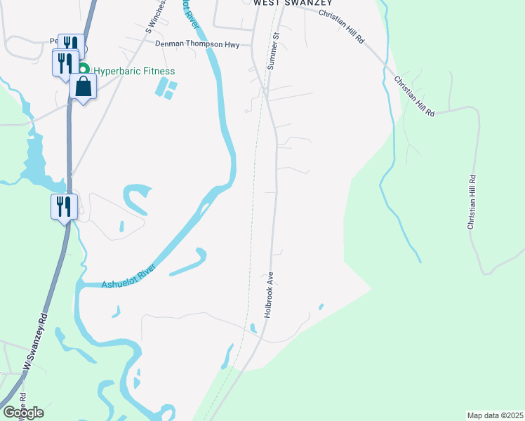 map of restaurants, bars, coffee shops, grocery stores, and more near 133 Holbrook Avenue in Swanzey