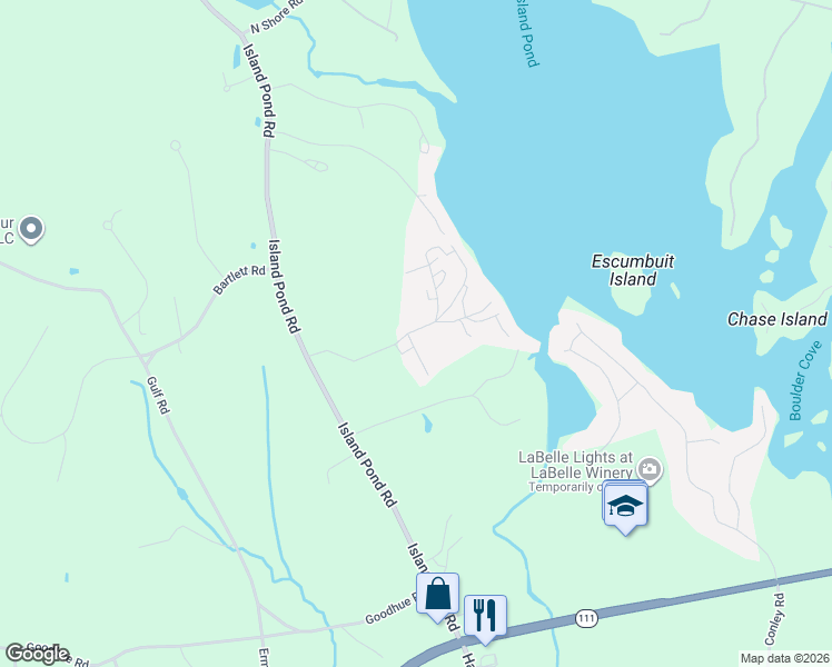 map of restaurants, bars, coffee shops, grocery stores, and more near 111 Chases Grove Road in Derry