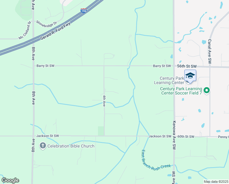 map of restaurants, bars, coffee shops, grocery stores, and more near 326 White Stag Court in Grandville